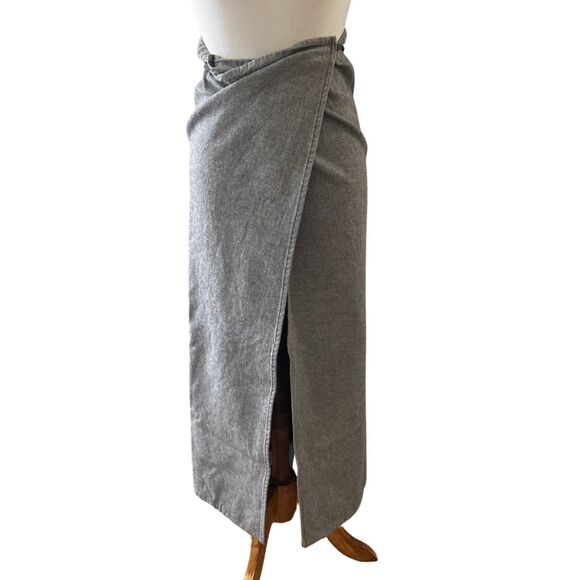 Vintage MM6 Maison Margiela Gray Denim Skirt Wrap Late 90s Early Y2K, Rare! - Picture 3 of 10